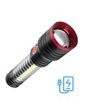 Фонарь аккумуляторный ручной 10Вт LED+5Вт COB LED+красн. zoom-линза Li-ion 18650 2200мА.ч Power-bank корпус анодир. алюм. USB-шнур type C магнит на корпусе КОСМОС KOC132Lit 1774780