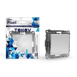 Выключатель 1-кл. СП Pixel 10А IP20 механизм бел. TOKOV ELECTRIC TKE-PX-V1-C01 1791354