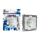 Розетка 1-м СП Pixel 16А IP20 с заземл. механизм перламутр. TOKOV ELECTRIC TKE-PX-R1Z-C04 1792296