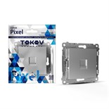 Розетка телефонная 1-м СП Pixel RJ11 механизм алюм. TOKOV ELECTRIC TKE-PX-RT1-C03 1792276