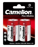 Элемент питания алкалиновый D/LR20 1.5В Plus Alkaline LR20-BP2 BL-2 (блист.2шт) Camelion 1654 197970