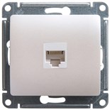 Розетка компьютерная 1-м Glossa RJ45 кат.5E механизм перламутр. SE GSL000681K 1180351