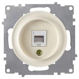 Розетка компьютерная 1-м СП Florence RJ45 кат.5E механизм беж. (1E20701301) OneKeyElectro 2172793 1656677