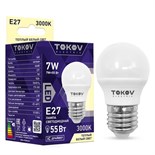 Лампа светодиодная 7Вт G45 3000К Е27 176-264В TOKOV ELECTRIC TKE-G45-E27-7-3K 1660384