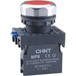 Кнопка управления NP8-11BND/4 подсвет. самовозв. AC110-230В(LED) 1НО+1НЗ IP65 (R) красн. CHINT 667548 1712126