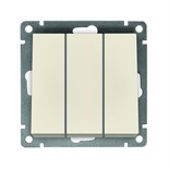 Выключатель 3-кл. СП Афина 10А IP20 механизм сл. кость (ivory) Universal A0043-I 1734309