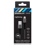 Кабель USB-Lightning ELX-CDC10-C09 3А 1.2м сер. нейлон зарядка+ПД коробка Ergolux 15311 1785137