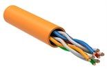 Кабель витая пара U/UTP кат.5E 4х2х24AWG solid LSZH нг(А)-HF оранж. (305м) (м) ITK LC1-C5E04-127 444199