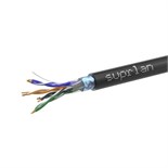 Кабель витая пара F/UTP кат.5E 4х2х24AWG solid Cu PE Out. Median 305м (м) SUPRLAN 01-1034-1 13407519