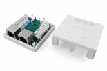 Розетка компьютерная 2-м ОП SB1-2-8P8C-C5e-SH-WH RJ45 (8P8C) кат.5E экранир. Dual IDC Hyperline 430233 1523940