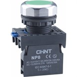 Кнопка управления NP8-10BND/3 1НО зел. AC 110В-220В(LED) IP65 (R) CHINT 667251 1612138