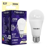 Лампа светодиодная 20Вт А60 3000К Е27 176-264В TOKOV ELECTRIC TKE-A60-E27-20-3K 1660374