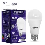 Лампа светодиодная 20Вт А60 4000К Е27 176-264В TOKOV ELECTRIC TKE-A60-E27-20-4K 1660375