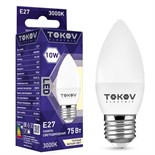 Лампа светодиодная 10Вт С37 3000К Е27 176-264В TOKOV ELECTRIC TKE-C37-E27-10-3K 1660405