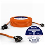 Удлинитель-шнур 1х10м с заземл. 6А IP20 3х0.75 TOKOV ELECTRIC TKE-SS10-075-Z 1701070