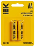 Элемент питания алкалиновый AA/LR6 Alkaline (блист.2шт) IEK ABT-LR06-OP-L02 1777241