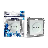 Розетка 1-м СП Pixel 16А IP20 без заземл. механизм перламутр. TOKOV ELECTRIC TKE-PX-R1-C04 1792294