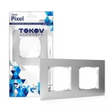 Рамка 2-м Pixel универс. алюм. TOKOV ELECTRIC TKE-PX-RM2-C03 1792278