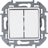 Переключатель модульный 2-кл. Inspiria с подсветкой10AX 250 В бел. Leg 673665 580784