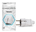 Вилка прямая 16А 250В с заземл. бел. TOKOV ELECTRIC TKL-PLZ-C01 1745033