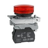 Лампа сигнальная OptiSignal D22 C4-L-M4 красн. металл 230-240VAC XB4BVM4 КЭАЗ 332176 1739238