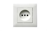 Розетка 1-м Karea RIZZ без заземл. керамика бел. Makel 88001002 1889478