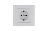 Розетка 1-м Karea RIZZ с заземл. бел. Makel 88001028 1889488