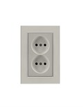 Розетка 2-я Karea LINE STAR без заземл. жемчуж. Makel 86100017 1889465