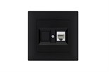 Розетка компьютерная CAT 5+гнездо Karea RIZZ STAR чер. Makel 88054035 1889543