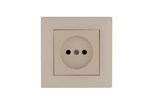 Розетка 1-м Karea RIZZ без заземл. крем Makel 88010022 1889505