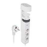 Удлинитель 3х1.5м на струбцине с заземл. с выкл. 3 USB выхода (2А+1С) IP20 ПВС 3х1 ETD-03U-150-wh (3х1.5) бел. JAZZway 5059535 1906554
