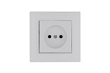 Розетка 1-м Karea RIZZ без заземл. бел. Makel 88001022 1889486