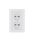 Розетка 2-я Karea RIZZ без заземл. бел. Makel 88001017 1889484