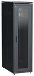 Шкаф сетевой 19дюйм LINEA N 42U 600х1000мм стеклянная передняя дверь черн. ITK LN05-42U61-G 461677