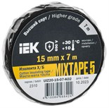 Изолента Х/Б 15мм 7м MIXTAPE 5 IEK UIZ20-15-07-K02 1816712