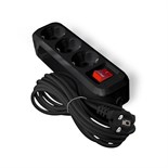 Удлинитель 3х5м с заземл. 16А IP20 S-303 ПВС 3х1 с выкл. черн. UNIVersal 2021 1819888