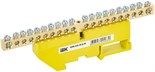 Шина PE "земля" на DIN-изоляторе ШНИ-6х9-20-Д-Ж IEK YNN10-69-20D-K05 1037447