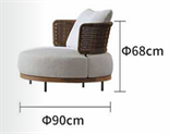 Минималистичное стильное уличное кресло ComfortA CMF0001317
