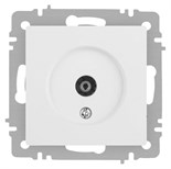 Розетка Accent 6-301-01М TV одиночная IP20 СУ бел. матов. Intro Б0063603 1931500