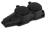 Колодка ЭРА KX-2e-B-IP44 каучуковая с заземлением 2 розетки 16A IP44 черн. Эра Б0068451 1952922