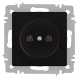 Розетка Accent 6-201-05 2P 16А-250В IP20 СУ антрацит Intro Б0063665 1931454