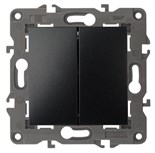 Выключатель 2-кл. СП Elegance 14-1104-05 10А IP20 250В 10AX механизм антрацит Эра Б0034234 1231905