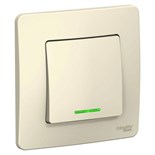 Выключатель 1-кл. СП Blanca 10А IP20 (сх. 1) 250В с подсветкой молочн. SE BLNVS010112 1210295