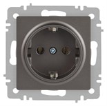 Розетка Accent 6-202-09 2P+E Schuko 16А-250В IP20 СУ титан Intro Б0063701 1931467