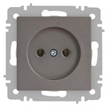 Розетка Accent 6-201-09 2P 16А-250В IP20 СУ титан Intro Б0063673 1931458