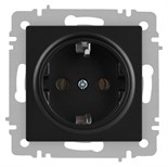 Розетка Accent 6-202-05 2P+E Schuko 16А-250В IP20 СУ антрацит Intro Б0063693 1931463