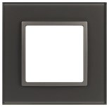 Рамка для розеток и выключателей ЭРА Elegance 14-5101-16 на 1 пост стекло титан Эра Б0065833 1952966