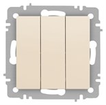 Выключатель Accent 6-106-02 тройной 10А-250В IP20 СУ AL/CU сл.кость Intro Б0063534 1931343