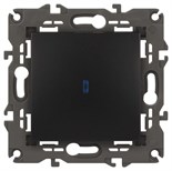 Выключатель 1-кл. СП Elegance 14-1102-05 10А IP20 250В 10AX с подсветкой механизм антрацит Эра Б0034219 1231893