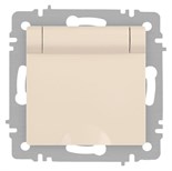 Розетка Accent 6-203-02 2P+E Schuko с крышкой 16А-250В IP20 СУ сл.кость Intro Б0063716 1931471